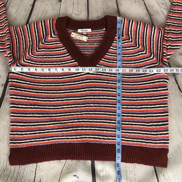 Madewell Striped Pullover Knit Sweater Medium - Picture 8 of 11